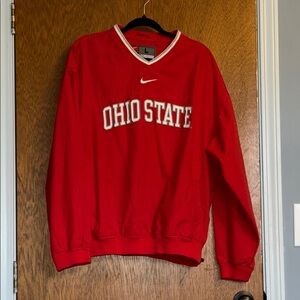Nike Red Ohio State V-Neck Men's Windbreaker